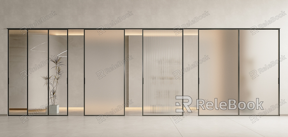 Modern Minimalist Sliding Door Hanging Rail Sliding Door Frosted Glass Sliding Door Changhong Glass Sliding Door Glass Sliding Door model