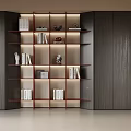 Modern Bookcase Bookshelf Books 3d model
