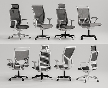 Modern Office Chair Computer Chair Rotating Chair Mesh Chair 3d model