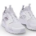 White Athletic Shoes With Mesh Upper Breathable Design And Lightweight Sole