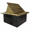 Golden Cover Electrical Box With Dual Power Sockets And Hidden Design