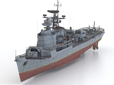 Qingdao warship cruiser patrol destroyer 3d model