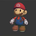 Super Mario Character Figurine With Red Hat Blue Overalls And Brown Boots