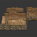 Traditional Earthen Wall Construction Component With Stone And Brick Layers