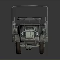 Industrial Style Military Truck With Metal Frame Open Structure And Large Tires