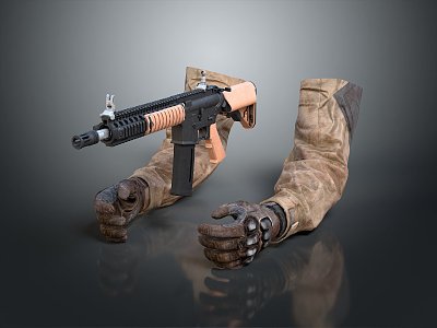 modern rifle semi-automatic rifle combat rifle battle rifle 3d model