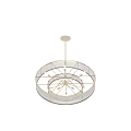 Contemporary Multi Tiered Chandelier With Clear Crystal Rods And Polished Metal Frame
