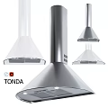 TONDA Modern Sleek Kitchen Range Hoods With Different Silver And White Styles 3d model