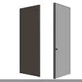 Modern Swing Doors With Brown And White Panel Design For Home Interior