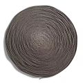 Round Woven Dark Gray Carpet with Spiral Texture for Modern Home Decor