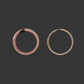 Two Anatomical Tubular Models Featuring Pink Inner Layer And Beige Outer Structure