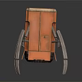 Futuristic Mechanical Creature With Structured Orange Body And Metal Legs