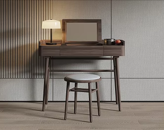 Dressing table dressing stool 3d model