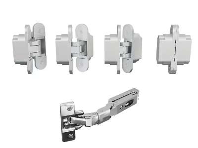 Different Types of Stainless Steel Hinges for Cabinet Doors and Furniture 3d model