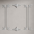 French Carved Line Carved Wall Panel Carved Wall Trim Panel 3d model