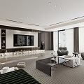 Modern living room background 3d model