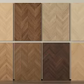 Hardwood Flooring Herringbone Pattern Samples Display Various Natural Wood Colors