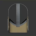 Computer VR Headset with Beige Front And Light Blue Adjustable Strap For Immersive VR Experience