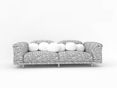 modern double sofa 3d model