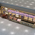 Bright Tobacco And Liquor Store Interior With Shelves Checkout Counter And Displayed Products