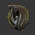 Game Fantasy Character Design With Elf Ears Green White Striped Skin And Yellow Flowers