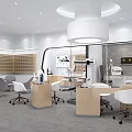 Modern Optical Store Interior With New Eyeglasses Collection And Display Counters 3d model