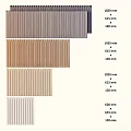 Wooden Slat Wall Panels In Various Colors And Natural Textures For Interior Design