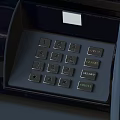 Bank Modern Self Service ATM Machine Banking Terminal With Digital Screen Interface 3d model