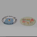 Cute Round Carpet with Cartoon Bear Alphabet Letters and Sweet Home Design for Kids Room
