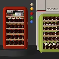 SMEG Red And Green Wine Coolers With Modern Design For Bottle Storage At Home