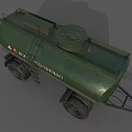 Green Industrial Tanker Truck With Large Tires Liquid Storage And Side Ladder