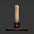 Decorative Copper Candle Holder With Lit Beige Candle And Tray Handle For Home Decor