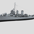 Monaghan Battleship Cruiser Frigate Warship Destroyer Battleship Steamship Video Class Super Realistic High Precision Low Face Number Low Model 3d model