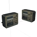 Vintage Radios With Retro Design Aged Texture And Classic Dials