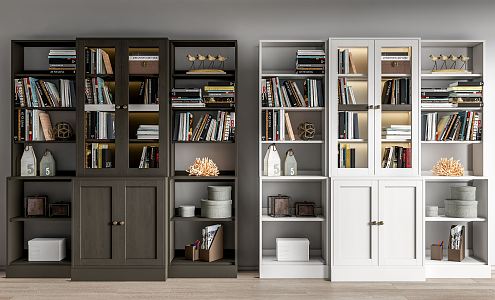 Modern Bookcase Office Cabinet 3d model