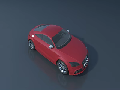 Red Sports Car With Sleek Body Design Two Door Coupe Style Shiny Exterior Finish 3d model
