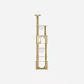 Wooden Cat Tree with Multiple Platforms Cozy Condo and Play Areas for Pet Living