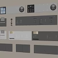 Modern switch socket hotel switch hotel switch guest room switch intelligent switch conjoined switch plug 3d model
