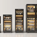 Modern Black Kitchen Appliances With Interior Lighting For Dishes Storage In Various Sizes