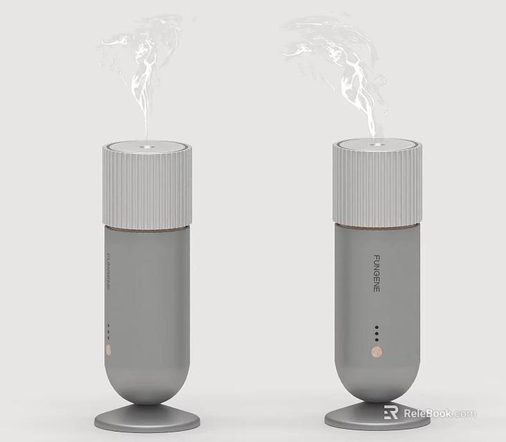 Two Smart Aromatherapy Machines With Gray Body Steam And Modern Design 3d model 