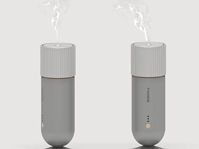 Two Smart Aromatherapy Machines With Gray Body Steam And Modern Design 3d model