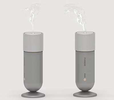 Two Smart Aromatherapy Machines With Gray Body Steam And Modern Design 3d model