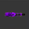 Purple Futuristic Motorcycle Concept With Sleek Body And Black Wheels
