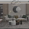 Sofa coffee table combination 3d model