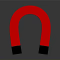 Practical Red Horseshoe Magnet With Blue End Blocks As Household Item