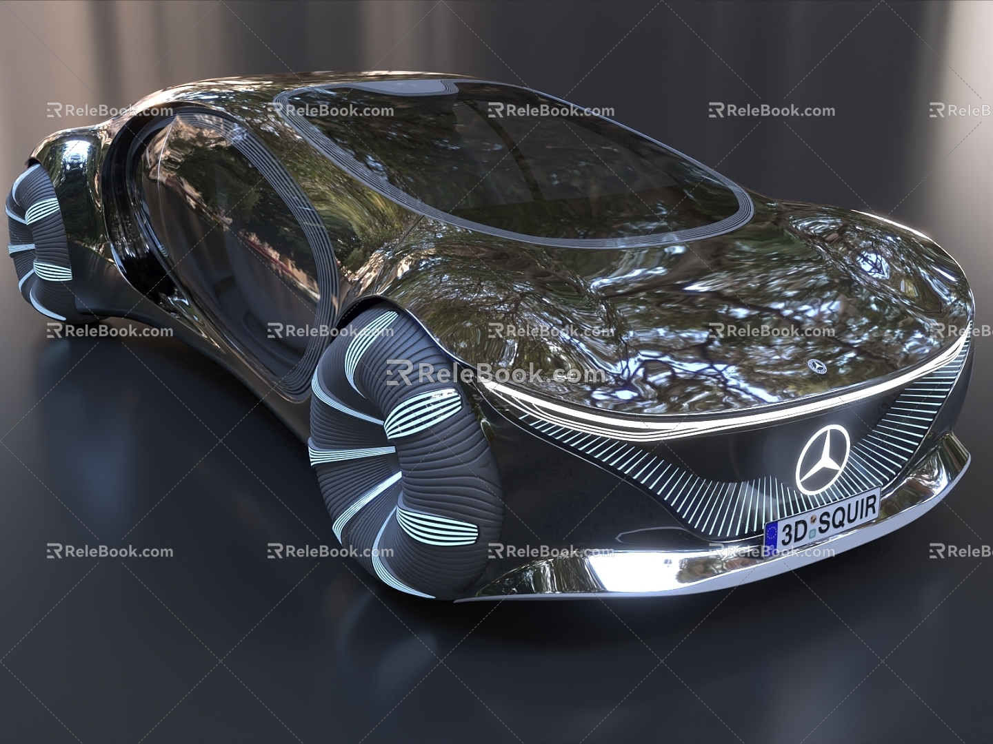 Mercedes-Benz concept car future car sci-fi car concept car 3d model