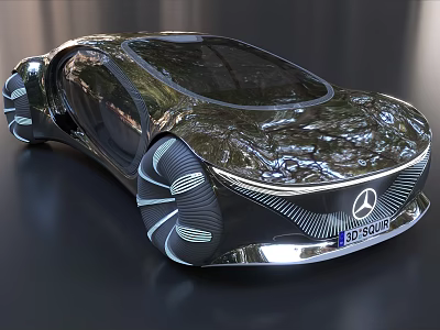 Mercedes-Benz concept car future car sci-fi car concept car 3d model