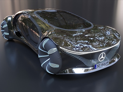 Mercedes-Benz concept car future car sci-fi car concept car 3d model