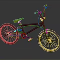 Stylish Modern BMX Bike With Black Frame Yellow Accents And Spoked Wheels