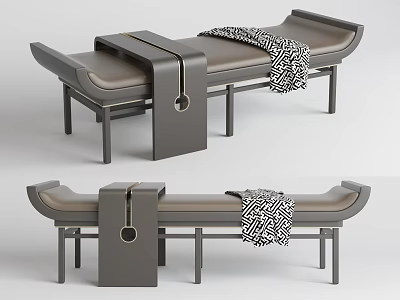 New Chinese Bed End Stool 3d model